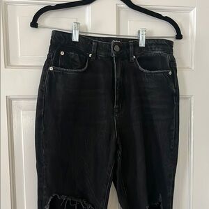 Black Distressed Jeans